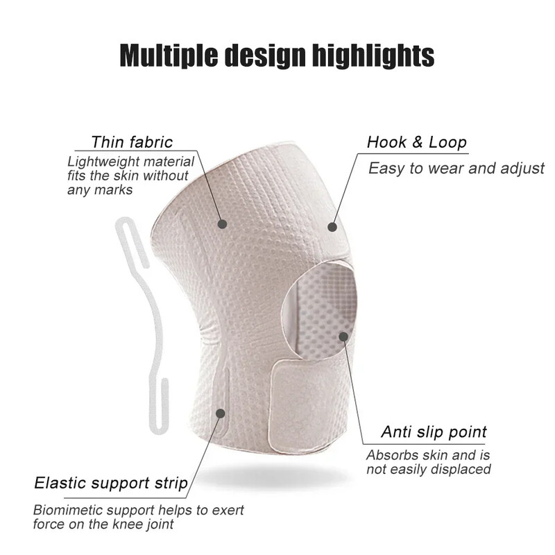 Ортеза за коляно със страничен стабилизатор, компресионна опора за коляното за облекчаване на болката, бързо възстановяване, разкъсване на менискус, ACL, MCL, артрит, бягане