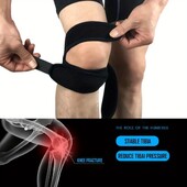 1PC Sports Kneepad Double Patellar Knee Patella Tendon Support Strap Brace Pad Protector Open Knee Wrap Band Fitness