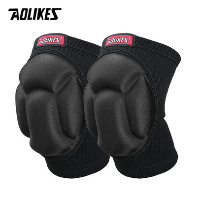AOLIKES 1 Pair Thicked Football Volleyball Extreme Sports Ski Knee Pads Fitness Gnee Support Προστατευτικό γόνατου ποδηλασίας
