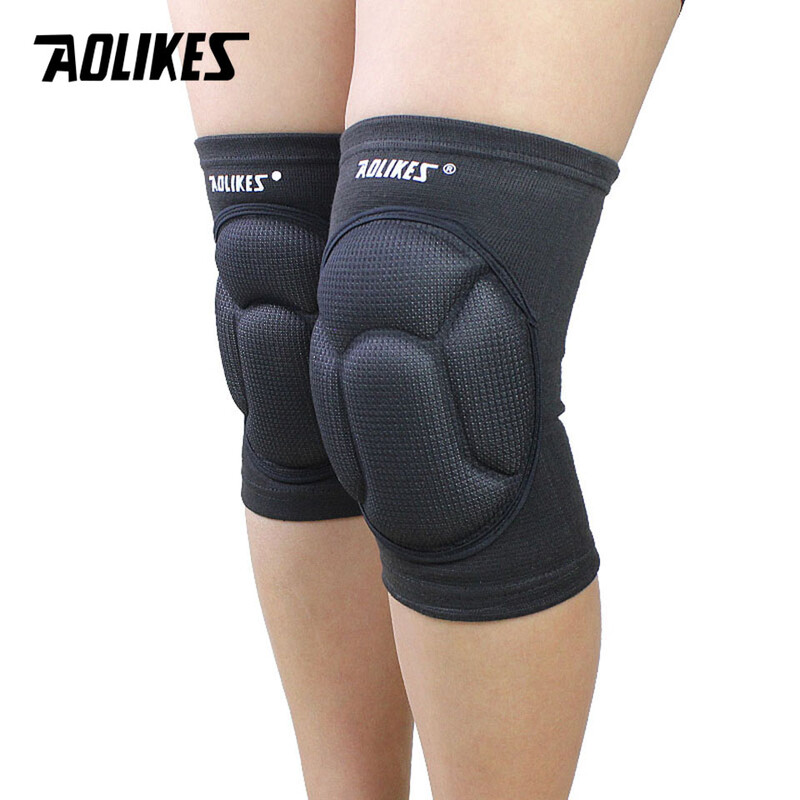 AOLIKES 1 чифт удебелени футболни волейболни наколенки за екстремни спортове ски Фитнес опора за коленете Колоездене Протектор за коленете Наколенки
