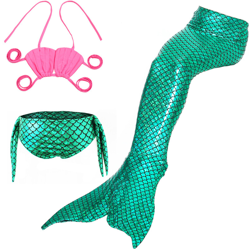 Mermaid maudymosi kostiumėliai užsienio prekyba maudymosi kostiumėliai vaikiškas eksportinis bikinis Europos ir Amerikos vaikiškų maudymosi kostiumėlių komplektas moteriškas bikinio trijų dalių komplektas
