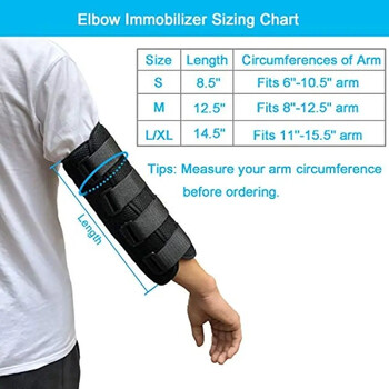 Скоба за опора на лакътя, дишаща зимна шина за ръка, стабилизатор за фрактури, облекчаване на болки в ставите, нощен протектор за възстановяване от наранявания