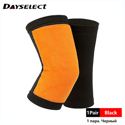 1 Pair Anti Cold Knee Pads Plus Gold Velvet Prevent Arthritis Keep Warm Προστατευτικό γόνατος Υποστήριξη αναπνέοντος παχύρρευστου γόνατου