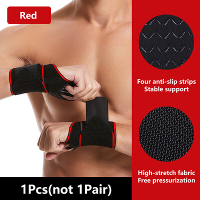 1 τεμ. Wristband Υποστήριξη καρπού Weight Lifting Gym Training Wrist Support Brace Strap Wrap Crossfit Powerlifting Wrist Brace Strap