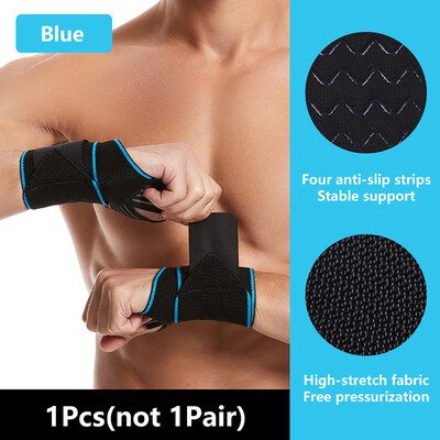 1 τεμ. Wristband Υποστήριξη καρπού Weight Lifting Gym Training Wrist Support Brace Strap Wrap Crossfit Powerlifting Wrist Brace Strap