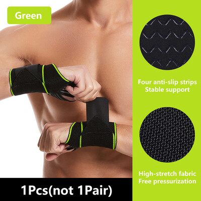 1 τεμ. Wristband Υποστήριξη καρπού Weight Lifting Gym Training Wrist Support Brace Strap Wrap Crossfit Powerlifting Wrist Brace Strap