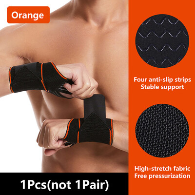 1 τεμ. Wristband Υποστήριξη καρπού Weight Lifting Gym Training Wrist Support Brace Strap Wrap Crossfit Powerlifting Wrist Brace Strap