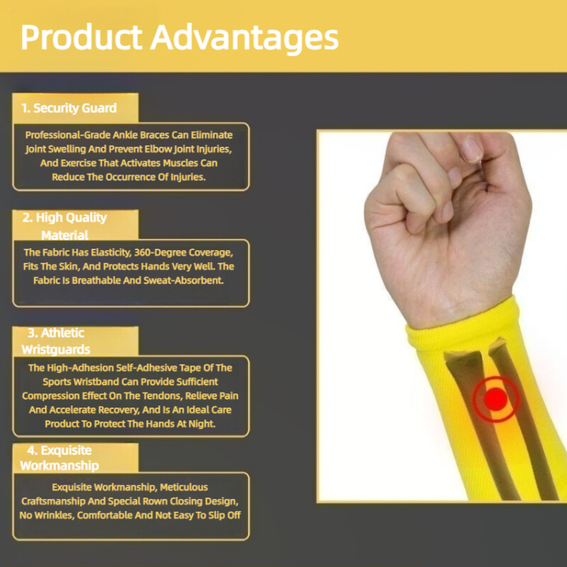 Лента за изпотяване на китката, изработена от високоеластичен материал, удобна защита срещу натиск, атлетични ленти за китки, ленти за ръце, спортни тенис ленти