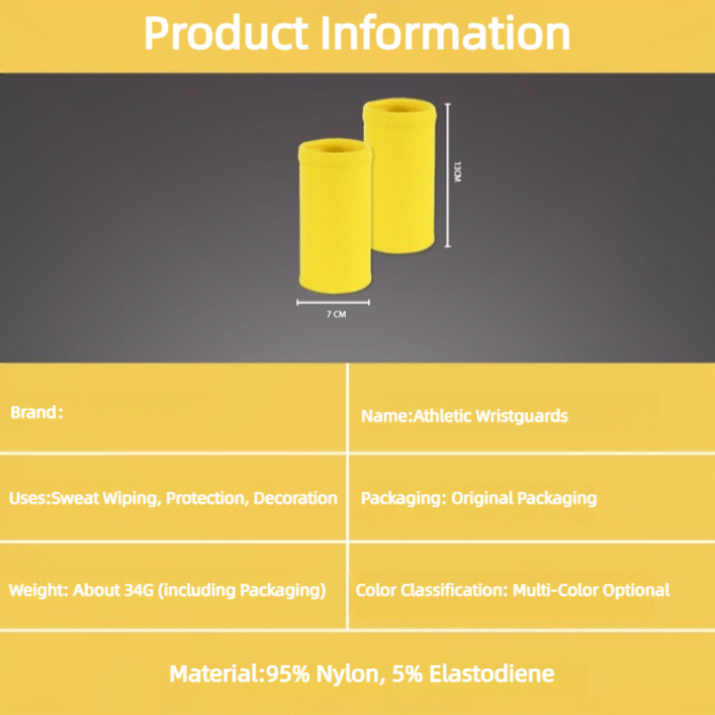 Лента за изпотяване на китката, изработена от високоеластичен материал, удобна защита срещу натиск, атлетични ленти за китки, ленти за ръце, спортни тенис ленти