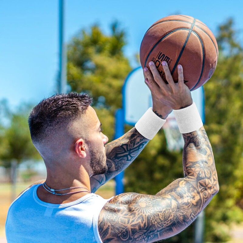 AOLIKES 1KOM Znojnice za zapešće Teniske trake za znojnice Upijajuće znojnice za nogomet Košarka Trčanje Atletski sportovi Tenis