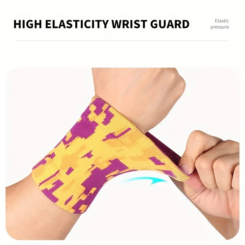 1 бр. Спортен предпазител за китката Плетена компресионна лента за поддръжка на китката Мъже Жени Баскетбол Фитнес Помощен протектор за вдигане на тежести
