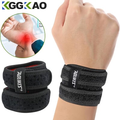 1Pcs Wrist Brace Wrap Компактна лента за китка Компресионна каишка Поддръжка за тренировка Тенис Вдигане на тежести Тендинит Облекчаване на карпална болка