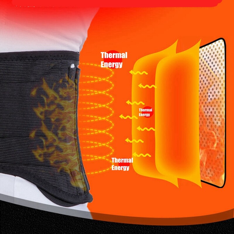 Регулируема талия Турмалинова самонагряваща се магнитна терапия Поддържащ колан за гърба на талията Лумбална скоба Масажна лента Грижа за здравето
