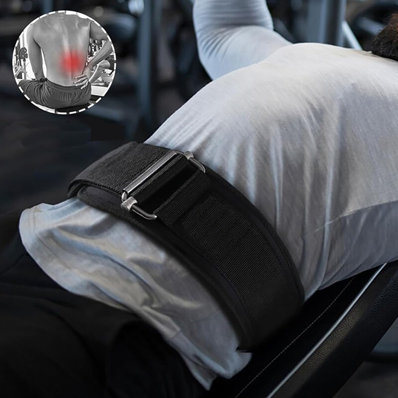Тренировка за вдигане на тежести Клек Лента за лумбална опора Спортен колан за пауърлифтинг Фитнес Колан за протектор за кръста Фитнес зала Мъжки велкро ленти
