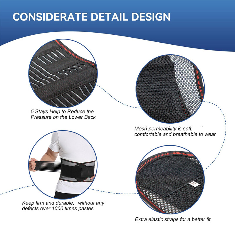 Hingav seljatugi naiste ja meeste alaseljavalu leevendamiseks – vöökoha nimmepiirkonna alaselja tugivöö ishiase, herniaalse ketta jaoks