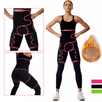 MTATMT Sweat Waist Trimmer Thigh Trimmer για Γυναικεία Προπόνηση Γυμναστικής Γυμναστικής Ζώνη Shapewear 3 σε 1 ρυθμιζόμενη ζώνη