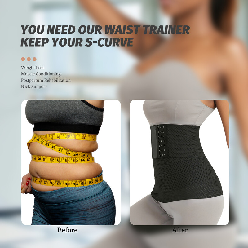 Дамски колан за подстригване на талията Tummy Control Waist Cincher Wrap Abdomen Slimming Shaper