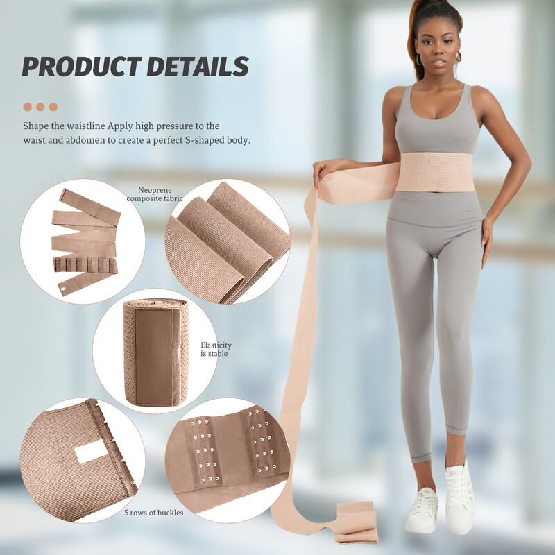 Дамски колан за подстригване на талията Tummy Control Waist Cincher Wrap Abdomen Slimming Shaper