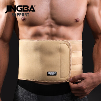 JINGBA SUPPORT Неопренов регулируем лумбален гръбначен стълб Waist Support Protector Waist Trainer Men Waist Trimmer Sweat Belt Factory