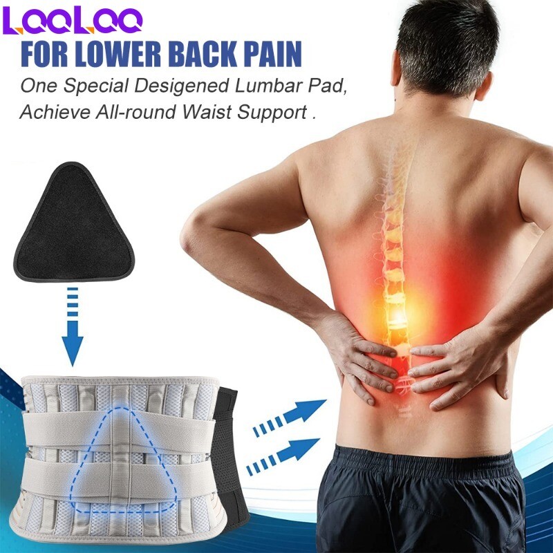 1 бр. Поддържащ колан за скоби за болки в гърба, баскетбол, футбол, волейбол, регулируеми поддържащи презрамки с лумбална подложка за мъже и жени