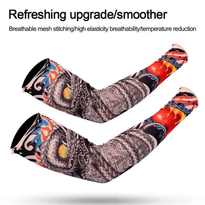 1vnt gėlių rankovės rankovės tatuiruotės rankovės vasarą vėsinančios ledo manžetės Apsauga nuo saulės elastinė rankos šildytuvas nuo saulės UV apsaugantis rankos dangtelis