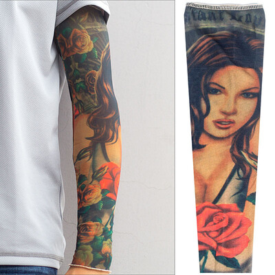 Tatuiruotės aušinimo rankovių dangtelis vyrams ir moterims, 3D tatuiruotės rankovės, krepšinis, golfo sportas, UV apsauga nuo saulės vasaros rankų šildytuvai