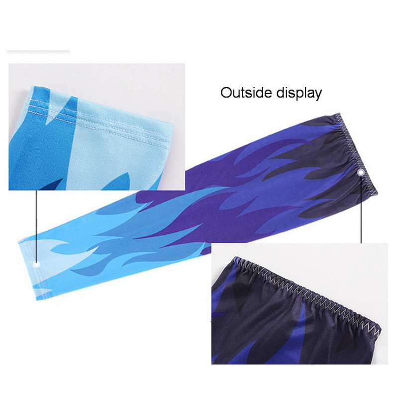 Слънцезащитни охлаждащи ръкави за ръкави за колоездене Риболов Мъже Жени Слънчеви UV защитни ръкави Спортен маншет Flame Style Покривало за затопляне на ръцете