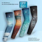 Cycling UPF 50+ UV μανίκια βραχίονα Ice Men Αντιηλιακό μανίκι Breathable Cool Muff Υπαίθριο αθλητικό κάλυμμα μπράτσου για ψάρεμα τρεξίματος