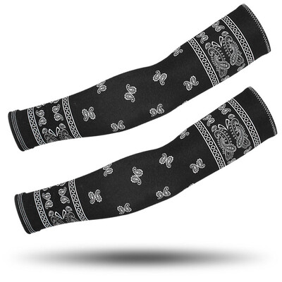 Μανίκια UV Solar Arm Paisley Game Warmers, Cycling Mans, Quick Dry, Sport Gaming Tattoo Sleeve, Ebow Pad, Cover
