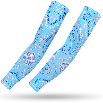 Μανίκια UV Solar Arm Paisley Game Warmers, Cycling Mans, Quick Dry, Sport Gaming Tattoo Sleeve, Ebow Pad, Cover