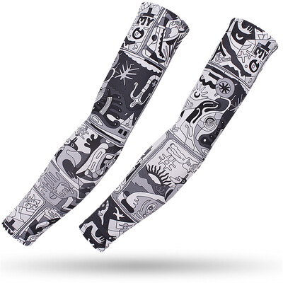 Μανίκια UV Solar Arm Paisley Game Warmers, Cycling Mans, Quick Dry, Sport Gaming Tattoo Sleeve, Ebow Pad, Cover