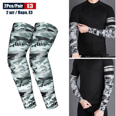 1 Ζεύγος Sports Cooling Cycling Brain Sleeves Anti-UV Protection Ελαστικό κάλυμμα βραχίονα για οδήγηση τρέξιμο μπάσκετ ποδοσφαίρου γκολφ