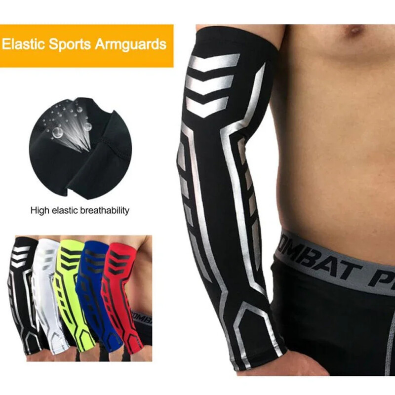 1 бр. Външни компресионни дишащи ръкави Мъже Жени ръкав за ръка за баскетбол Волейбол Бейзбол Колоездене Бягане Тенис