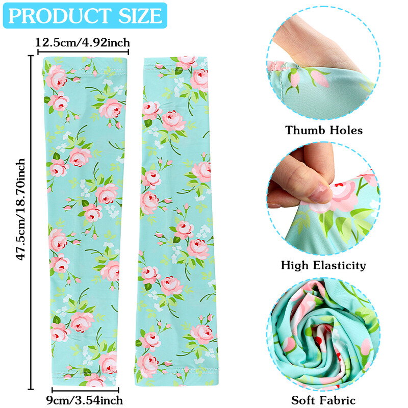 Ръкави за ръце с пеперуди и цветя за ферма Защита от слънцето Лятна UV защита Ръкави за ръце за покриване на ръце за градина