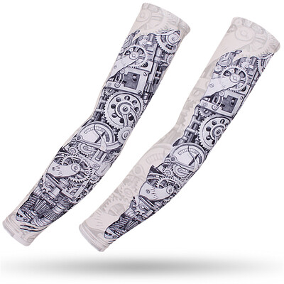Καλοκαιρινό 3D τατουάζ Μανίκι Ice Silk Sleeves Αδιάβροχη αίσθηση Τρέξιμο Ποδηλασία Οδήγηση Ψάρεμα Ελαστικό κάλυμμα βραχίονα Προστασία βραχίονα