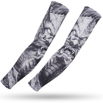Καλοκαιρινό 3D τατουάζ Μανίκι Ice Silk Sleeves Αδιάβροχη αίσθηση Τρέξιμο Ποδηλασία Οδήγηση Ψάρεμα Ελαστικό κάλυμμα βραχίονα Προστασία βραχίονα