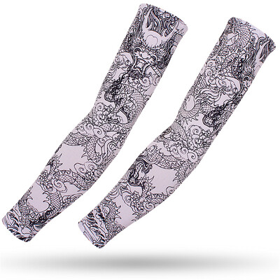 Καλοκαιρινό 3D τατουάζ Μανίκι Ice Silk Sleeves Αδιάβροχη αίσθηση Τρέξιμο Ποδηλασία Οδήγηση Ψάρεμα Ελαστικό κάλυμμα βραχίονα Προστασία βραχίονα