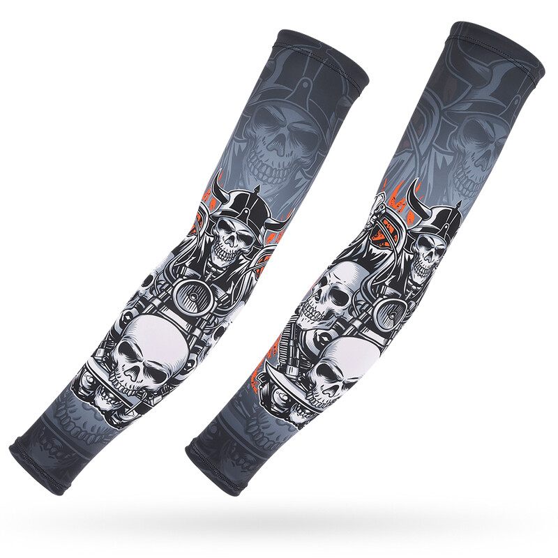Лятна 3D татуировка Ръкав Ледени копринени ръкави Усещане за студ Устойчив на слънце Бягане Колоездене Шофиране Риболов Еластично покритие за ръка Защита на ръката