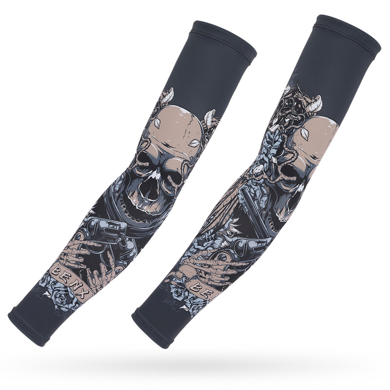 Лятна 3D татуировка Ръкав Ледени копринени ръкави Усещане за студ Устойчив на слънце Бягане Колоездене Шофиране Риболов Еластично покритие за ръка Защита на ръката