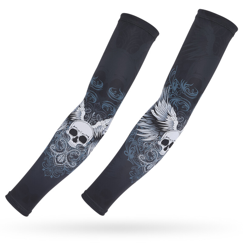 Лятна 3D татуировка Ръкав Ледени копринени ръкави Усещане за студ Устойчив на слънце Бягане Колоездене Шофиране Риболов Еластично покритие за ръка Защита на ръката