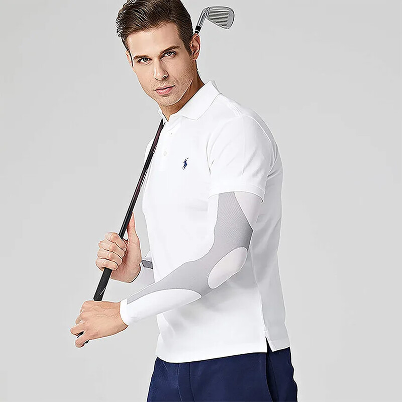 1 чифт дишащ компресионен ръкав за ръце Слънцезащита от ултравиолетови лъчи Баскетбол Бягане във фитнес зала Фитнес предпазители за ръце Спортни компресионни налакътници