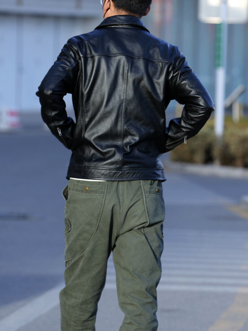 Ležerna muška jakna od eko kože