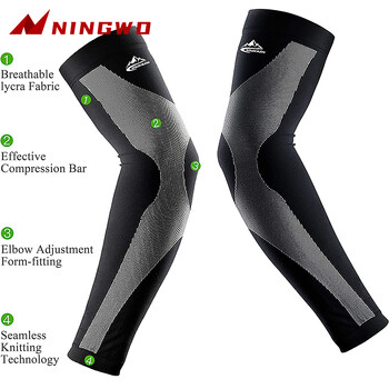 1 ζευγάρι Unisex Cycling Running Sports Sleeve Βραχίονα ψύξης Μανίκια Αντιηλιακή προστασία UV Κάλυμμα μανσέτας Προστατευτικά ελαστικά μανίκια βραχίονα Νέο