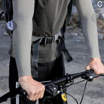 Лятно колоездене Ледена копринена слънцезащита Защита на ръцете за мъже Спорт на открито Охлаждащи ръкави за ръце за упражнения Бягане