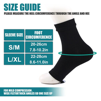 1 Pair Nano Socks Neuropathy Socks Συμπιεστικό μανίκι για πρήξιμο στον αστράγαλο, πελματιαία απονευρωσίτιδα, νευροπάθεια - Nano Brace για γυναίκες άνδρες