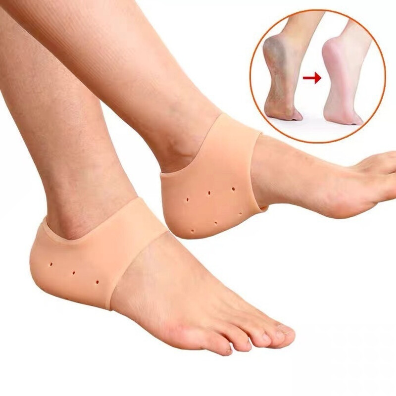 2PCS Защитен силиконов плантарен фасциит Heel Spur Ankle Gel Support Облекчаване на болката Хидратиращ гел Вложки за пета