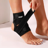 1PC Неопренова регулируема скоба за глезена Дишаща опора за глезена Ръкав за бягане Баскетбол Волейбол Поддръжка на сухожилие на крака