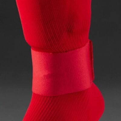 Полиестерна предпазна лента за пищяла Фиксирана превръзка Регулируема черна червена синя бяла фиксирана каишка Противоплъзгаща се дишаща футболна предпазна лента за глезена