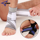 1 бр. Спортна скоба за глезена Компресионен ръкав Регулируема каишка, нехлъзгаща опора за глезена за удобна обвивка за облекчаване на натиска