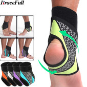 1PCS Поддръжка на глезена за сухожилие и изкълчен глезен, Поддръжка на плантарен фасциит, Ортеза за глезена за жени и мъже Компресионна лента за глезена